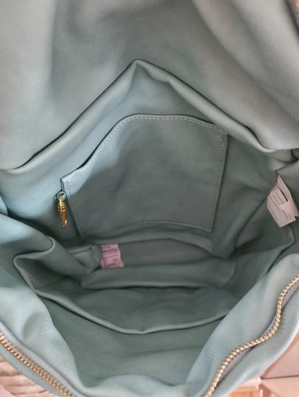 Fawn Design The Mini Backpack In Turquoise Blue  Vegan Leather